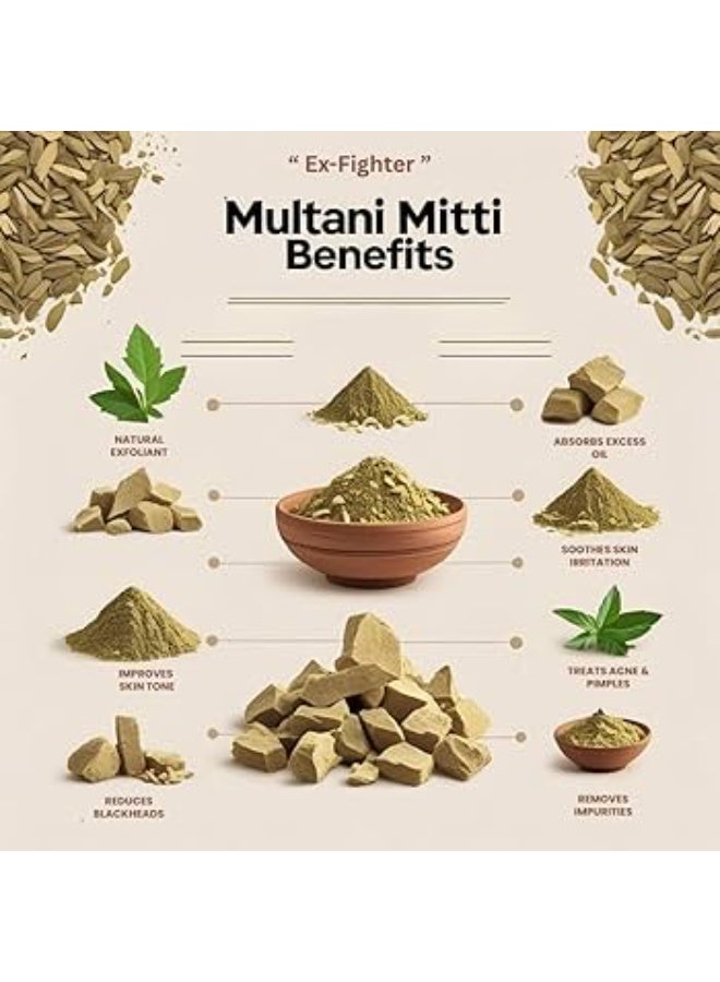 Genrics Genric Dwarkadhish Multani Mitti Clay Stone for Face and Hair (1 Kg Pack) - Image 3